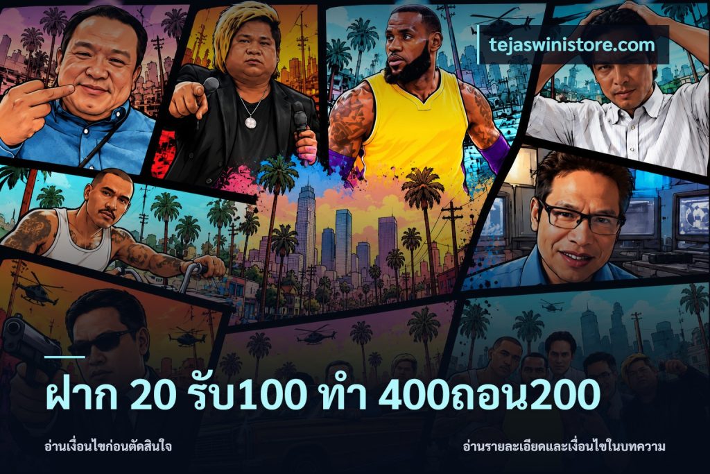 ฝาก 20 รับ100 ทํา 400ถอน200