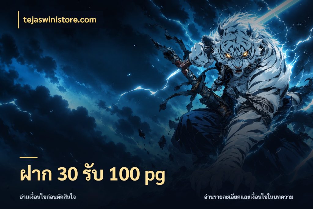 ฝาก 30 รับ 100 pg เครดิตกับรูปแบบโปรที่ตรงใจ สไตล์ tejaswinistore.com