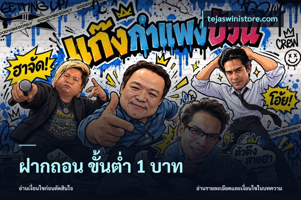 ฝากถอน ขั้นต่ำ 1 บาท